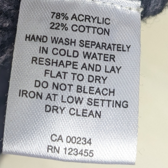 PONCHO DESIGN LAB TURTLE NECK KNIT PONCHO SWEATER MIDNIGHT BLUE SIZE MEDIUM - Picture 10 of 14